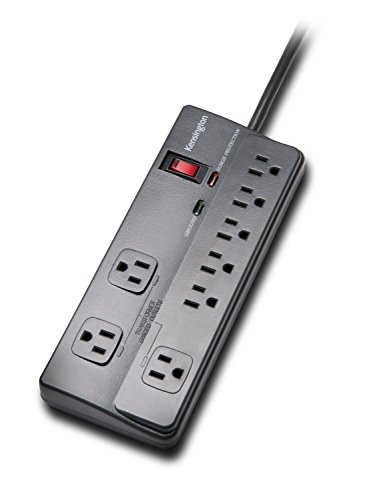 Kensington Guardian 8-Outlet, 6-Feet Cord, & 1080 Joules Premium Surge Protector (K38218NA)