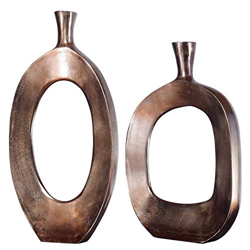 Uttermost Kyler Textured Vase in Bronze (Set of 2)