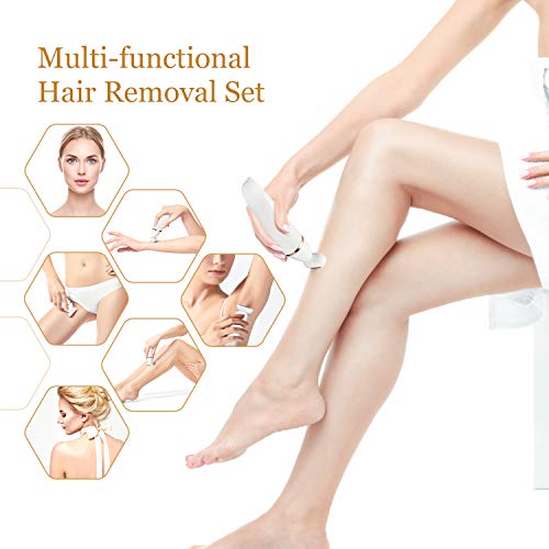 AUCEE Electric Razor for Women, Wet & Dry Rechargeable Cordless Bikini Trimmer for Women Painless Womans Electric Shaver Body Hair Remover for Legs, Underarms with LED Battery Life Display