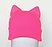 Pussy cat hat pink pussycat pink ear for men women March US Handmade pussy cat hat beanie (hot pink)