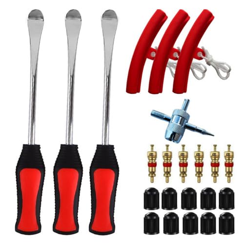 タイヤレバー 自動車 修理セット リムプロテクター 295mm バイク 自転車 タイヤ交換 パンク ホイール 便利 工具商品画像