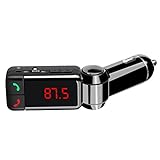 Top-cofrLD High Performance Digital Wireless Bluetooth FM Transmitter,In-Car Bluetooth Receiver,FM Radio Stereo Adapter,Car MP3 Player with Bluetooth Handsfree calling and Dual USB Charging Port(5V 2A),Perfect for Apple,Samsung,HTC,LG or Other Smartphone&Tablet