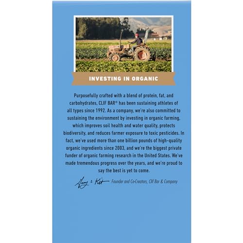 CLIF BAR – BLUEBERRY ALMOND CRISP – MADE WITH ORGANIC OATS – ENERGY BARS – NON-GMO – PLANT BASED PROTEIN BARS (10 PACK)