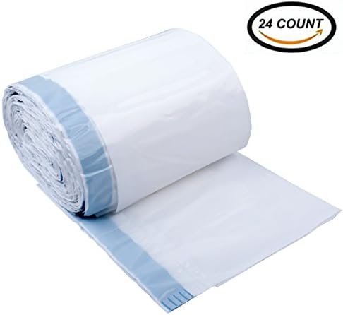 Ampai Commode Liners, Commode Pail Liners with Super Absorbent Pad, Commode Bucket Disposable Liner Bags, Beside Commode Liners for Adult, Toilet Chair, Bucket or Pail (24 Counts)