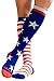 Compression Socks (1 pair) for Women & Men by A-Swift (Stars & Stripes, L/XL)