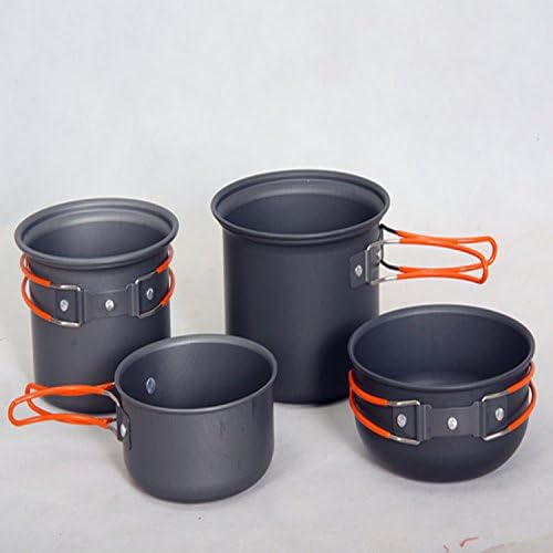 Outdoor Camping Cooking Sets Pot Portable Picnic Pots for 2-4 Person
