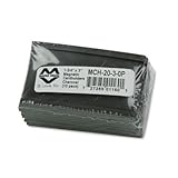 Magna Visual Magnetic Card Holders, 3 Inch Width x 1.75 Inch Height, Charcoal, 10 per Pack (MCH-2030P)