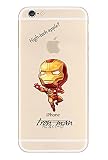 Chivel (TM) Hard Shell Anti-Scratch Cute Design Transparent Clear Slim Snap Protector Faceplate Air Jacket Case Cover for iPhone 6 4.7" (Iron Man 3)