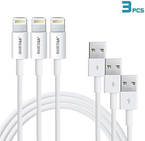 Firefox cable 3x Data Sync and Charging Cable for Iphone 6, Iphone 6plue, Iphone 5, Iphone 5s, Iphone 5c, Ipod Touch 5, Ipad 4, Ipad Air, Ipad Mini (3.2ft, White)