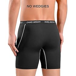 DAVID ARCHY Mens Underwear Solid Quick Dry Boxer
