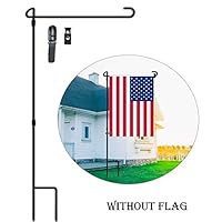 Nirohee Garden Flag Stand,Yard Iron Pole,Outdoor Pole Stand,Yard Stand for Flags,Yard Decor Pole with Anti-Wind Clip and Spring Stopper,Flag Pole Bulk Hold 13