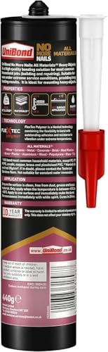 Unibond No More Nails Heavy Objects Adhesive 440g Universal Bonding view 2