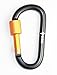 GLOUE Aluminum D-ring Locking Carabiner Keychain Spring Clip Lock Carabiner Hook - Outdoor Camping Equipment - Multi Colors (11)