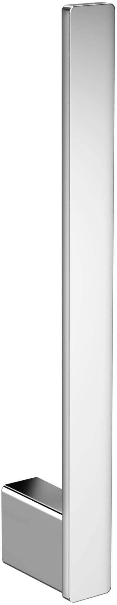 Emco LOFT Spare Paper Holder for Two Rolls, Wall Mounted Toilet Paper Holder, Practical Bathroom Accessory for Vertical Mounting, Chrome