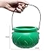 JOYIN 208 St Patrick’s Day Lucky Leprechaun Plastic Coins and 1 Large Green Cauldron with Handle Saint Patricks Pot of Gold Party Supplies