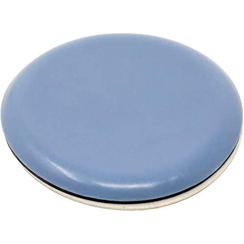Adsamm® / 16 x PTFE glides | Ø 1,97'' (Ø 50 mm) | grey-blue | round | Premium quality self-adhesive furniture sliders by Adsamm®