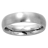 5mm Dome Titanium Wedding Band / Thumb Ring Matte finish Comfort Fit, sizes 5 to 12