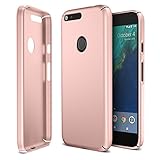 Google Pixel Case, Maxboost mSnap Thin Cases [Perfect Fit] [Rose Gold] EXTREME Smooth Surface with Anti-Slip Matte Coating for Excellent Grip Hard Protective PC Covers For Google Pixel 2016