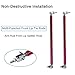 cciyu 2PCS Adjustable Red Front Lip Rod Bumper Lip Splitter Tie Rod Bars 3.94-9 Inch
