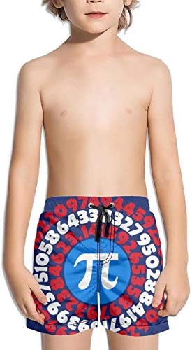 FullBo Circumference Day Pi Spiral Novelty Little Boy's Short Swim Trunks Quick Dry Beach Shorts