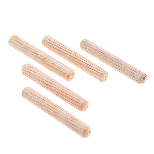 50pcs Woodworking Hardwood Round Dowel Pins Wooden Craft Rods Furniture Fitting Tools 8x50mm(DXL)/0.32"x2.00"