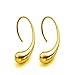 Auwer Elegant 100% 925 Sterling Silver Earrings for Women with 925 Silver Seal Antiallergic Stud Earring Fashion Jewelry (Gold)