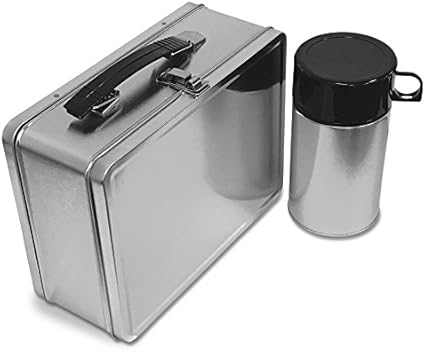 Amazon Com Plain Metal Lunch Box And Thermos