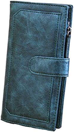 VLCQNHI Lady Women Wallet Multi Credit Card Clutch Faux Leather RFID Blocking Purse Colorsize Medium Green