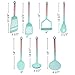COOK With COLOR 7 Piece Nylon Cooking Utensil Set with Copper Handles - Mint Green