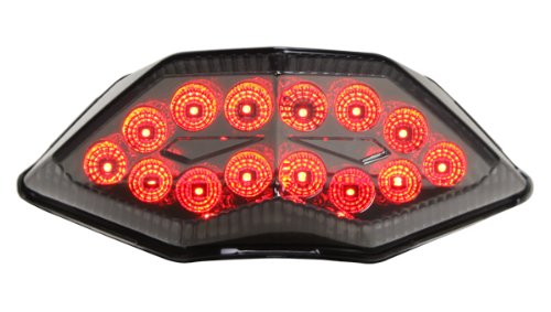 2013-2017 Kawasaki Ninja 300 Integrated Sequential LED Tail Lights Smoke Lens