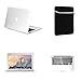 TopCase Macbook Air 11" (A1370 and A1465) 4 in 1 Bundle - Rubberized Hard Case Cover + Matching Color Soft Sleeve Bag + Transparent TPU Keyboard Cover + LCD HD Clear Screen Protector With TopCase Mouse Pad (Macbook Air 11" Model:A1370/1465, CLEAR)