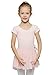 JEE.MDNMD.OO Girls' Flutter Sleeve Skirted Leotard Ballet Pink