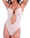 LAZAWG Women's Full Body Shaper Thong Convertible Seamless U Plunge Body Suit., Nude, S(fit for 32B 32C)