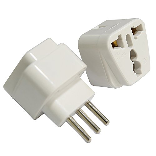 USA to Italy Power Adapter Universal Travel Plug Compatible in Italy Chile Ethiopia Lybia Syria