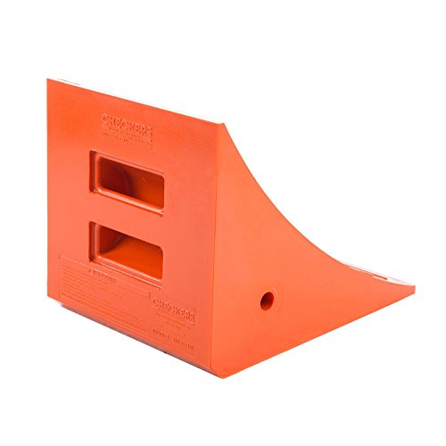 Roadblock UC1210 Impact-Absorbing Industrial Urethane Wheel Chock, Orange, 17