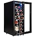 AKDY 20 Bottle Touch Panel Single Zone Chrome Wire Standing Shelves Freestanding Compressor Key Lock Black Wine Cooler