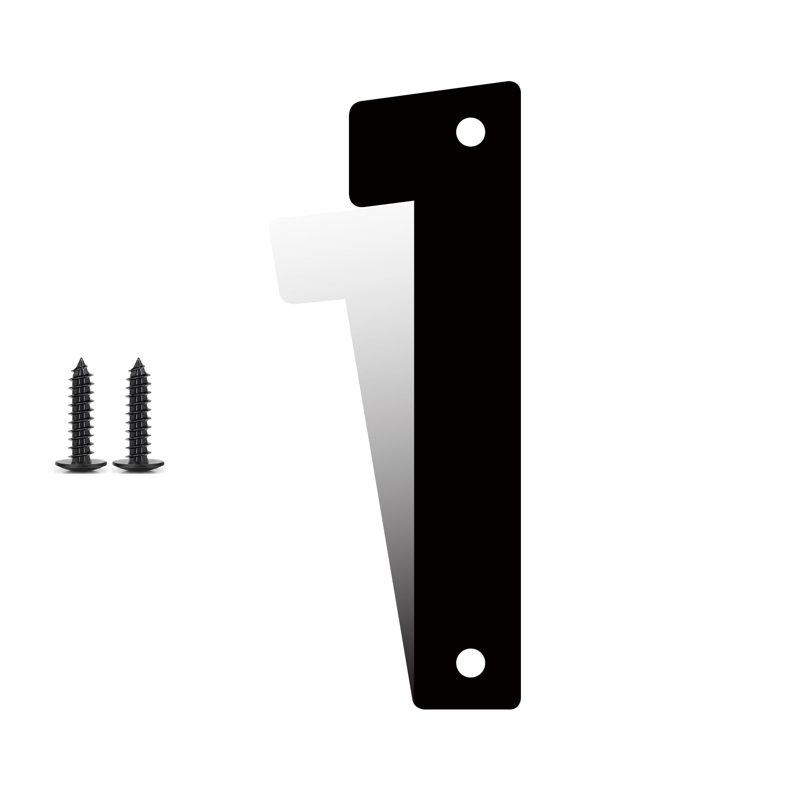 Photo 1 of 10 Inch Modern Metal House Numbers and Letters, Black Door Number, Metal Mailbox Address for Outside Signs (1)