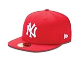 MLB New York Yankees Scarlet with White 59Fifty Baseball Cap, 6.5-Inch