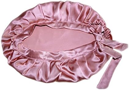 JULY SHEEP-Silk Night Cap Silk Sleep Bonnet Head Cover for Hair&Scalp Beauty,Adjustable Lace for Long&Thick Hair,1pc