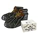 ShuBee Waterproof Shoe Covers Slip-Resistant Disposable for Construction, Indoor Carpet Floor Protection - Black (40 Pair)