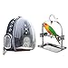 VANKOA Portable Outdoor Parrot Bird Backpack Cage w/Perch Feeding Cups with Bird Water Drinkerthumb 2