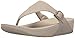 FitFlop Women's The Skinny Canvas Toe Thong Flip Flop, Toasty Beige, 7 M US
