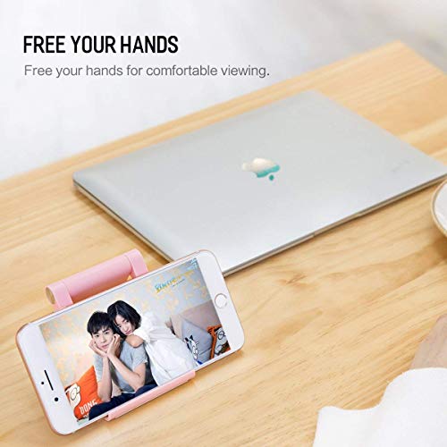 Alimu Cell Phone Stand Holder Desk Dock Compatible Phone X 8 7 6 Plus XS XR Max 6S 5,Pad Mini Pro Air, Samsung Galaxy S10 S9 S8 S7 Edge Plus S6, Foldable Smartphone Holder for Desktop Adjustable - Thumbnail 5