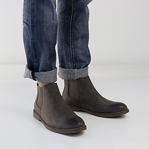 JABASIC Men's Chelsea Boots Slip on Ankle Boots Casual Chukka Dress