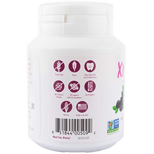 Xylichew 100 Xylitol Chewing Gum Jar Non GMO, Gluten, Aspartame, and