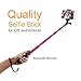 Accmor Rhythm Pro Extendable Handheld Monopod with Mini Tripod Stand and Bluetooth Remote Shutter for iOS & Android Smartphones, Digital and POV Cameras - Rose Red