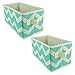 DII Fabric Storage Bins for Nursery, Offices, & Home Organization, Containers are Made to Fit Standard Cube Organizers (11x5.5x5.5) Chevron Aqua - Set of 2