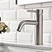Shaco Commercial Stainless Steel Vanity Single Handle Bathroom Faucet ,Brushed Nickel Bathroom Sink Faucets