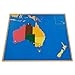 Montessori Australia Puzzle Map with Labeled and Unlabeled Control Maps