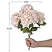 Luyue 5 Big Heads Artificial Silk Hydrangea Bouquet Fake Flowers Arrangement Home Wedding decor (Champagne)